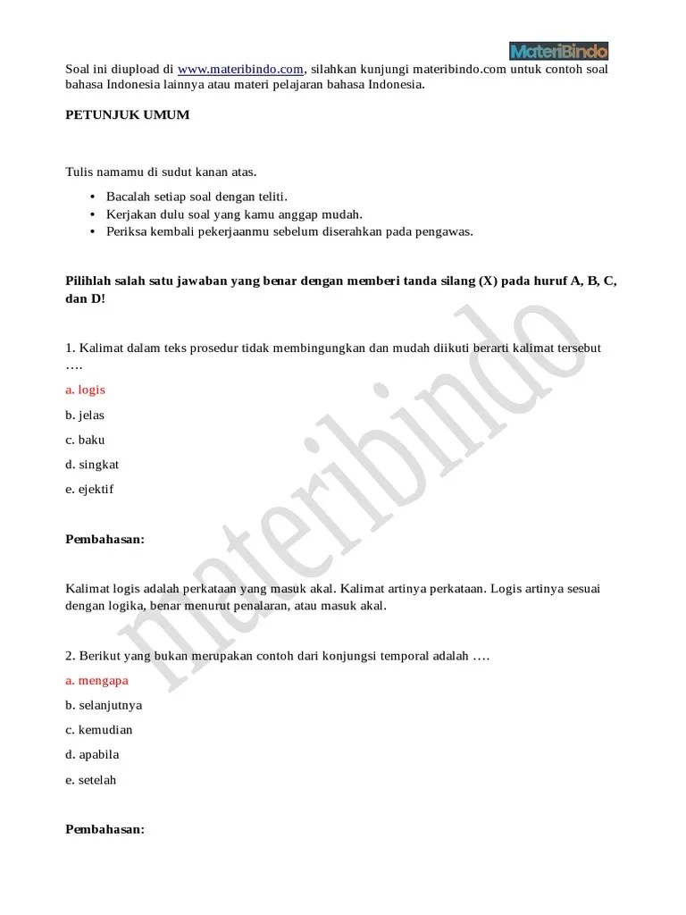 Teks nomor cara menghidupkan kipas angin 1. Kumpulan Soal Bahasa Indonesia Teks Prosedur Beinyu Com