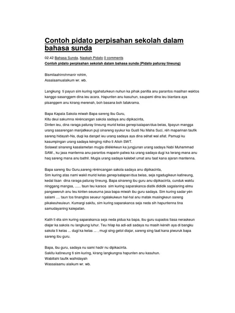 Kumpulan puisi dan sajak sunda. 27 Kata Kata Perpisahan Dari Guru Untuk Siswa Dalam Bahasa Sunda