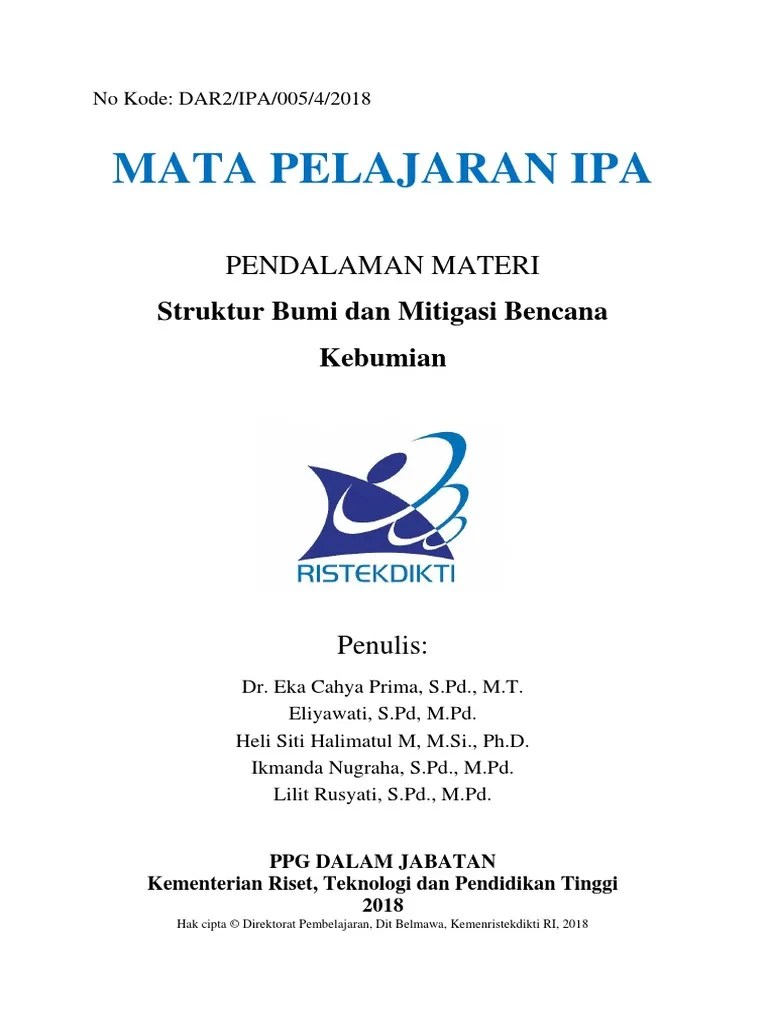 Modul IPA 5 KB 1 Struktur Bumi Dan Mitigasi Bencana Kebumian | PDF