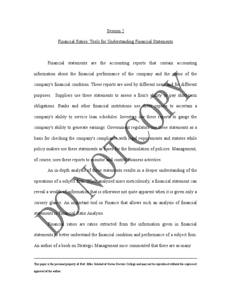 Financial Ratio Analysis | PDF | Net Income | Revenue