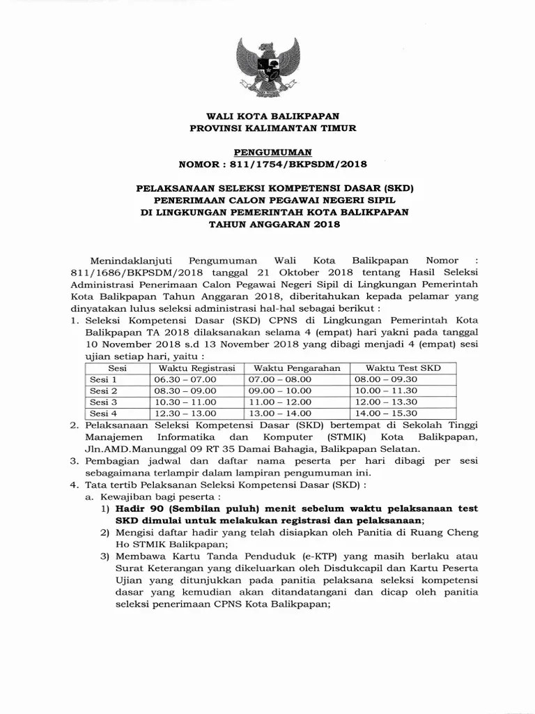 Contoh Surat Lamaran Cpns Untuk Walikota Balikpapan Cute766