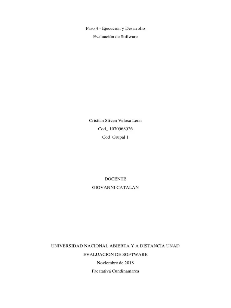 Paso 4 - Evaluacion De Software | PDF | Sistema Operativo | Usuario (informática)