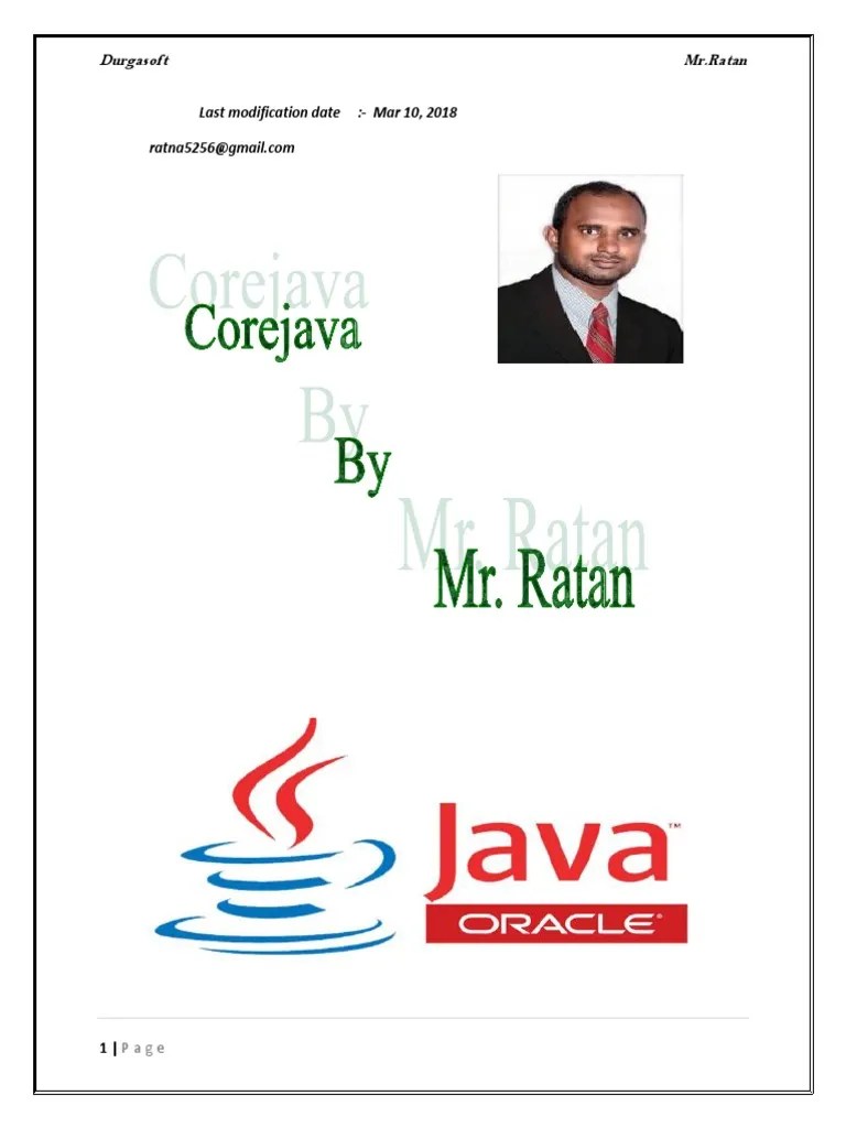 CoreJava Ratan CompleteMarerial PDF | Download Free PDF | Mobile App ...