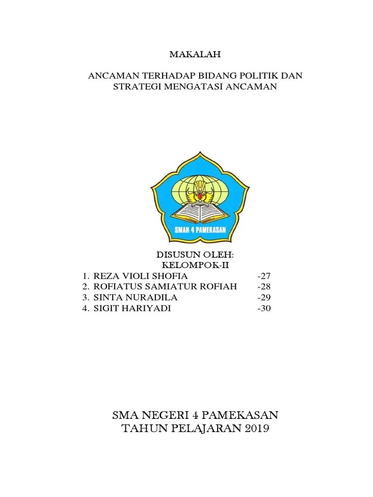 Ancaman Terhadap Bidang Politik Dan Strategi Mengatasi Ancaman3 | PDF