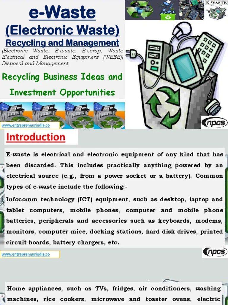E Waste | PDF | Electronic Waste | Recycling