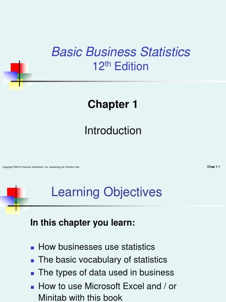 Chapter01 Business Statistics And Probability For Freshman Students | PDF | Level Of Measurement ...