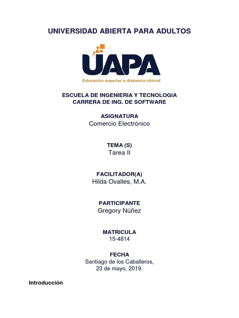 Tarea 2 Comercio Electrónico 15-4814 | PDF | Comercio Electrónico | Marketing