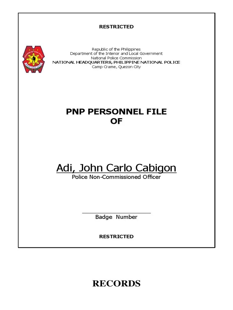 Police Officer Application Form Sample | PDF