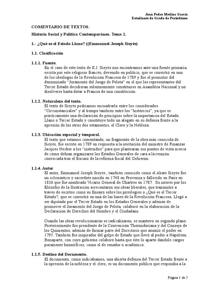 AEC1 - Comentario Texto Revolución Francesa | PDF | Revolución Francesa | Derechos