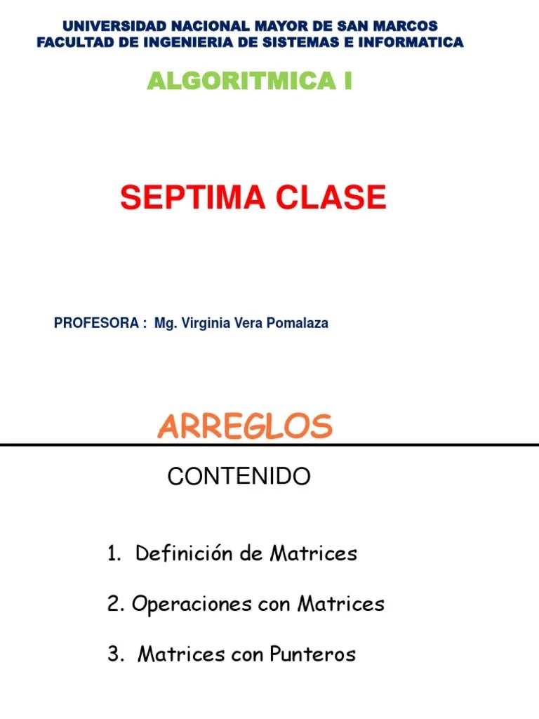 Algoritmica 1 Arreglos Matrices | PDF | Puntero (Programación De Computadora) | Matriz (Matemáticas)