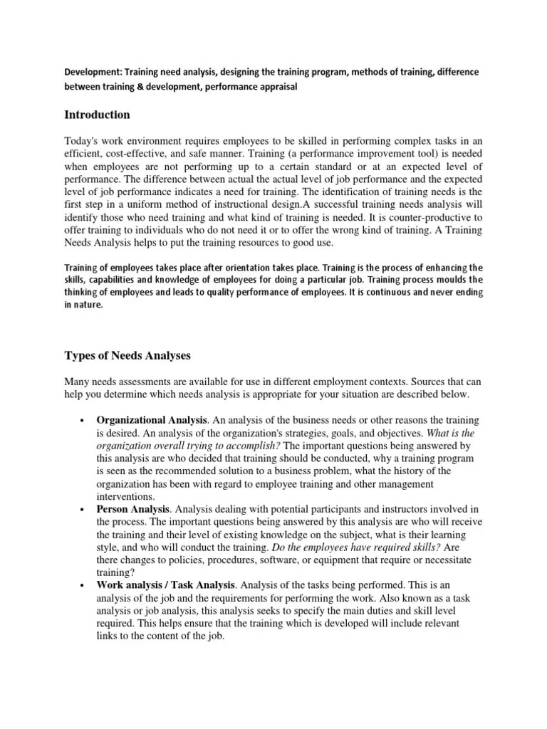 Training And Development | PDF | Human Resources | Employment