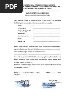 Surat ini dapat digunakan tidak hanya untuk mengurus pembukaan rekening bank, tetapi untuk pengurusan dokumen pernikahan, melamar pekerjaan, . Contoh Surat Domisili Di Jakarta Find Explore Paint Colors