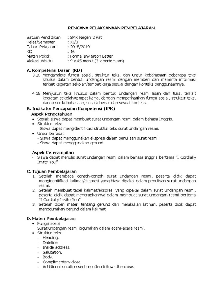 Surat sendiri berfungsi sebagai media komunikasi maupun penyampai informasi kepada orang yang dituju. Contoh Surat Undangan Formal Dalam Bahasa Inggris Beserta Strukturnya Sample Surat Undangan
