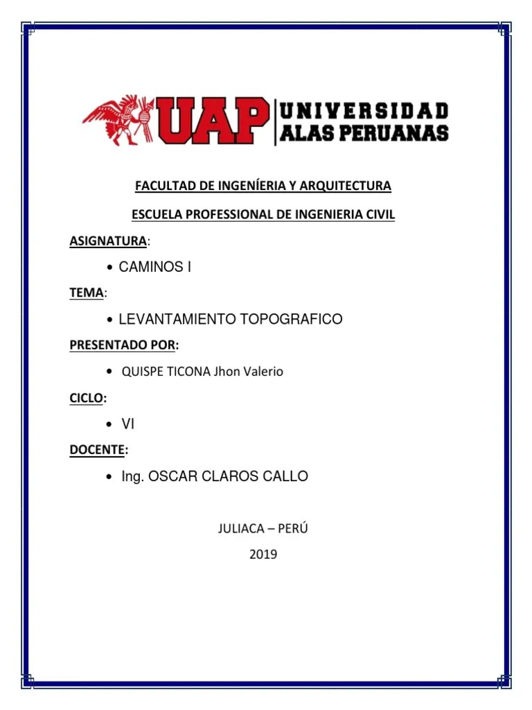 Modelo De Informe Caminos | Descargar Gratis PDF | Topografía | Naturaleza