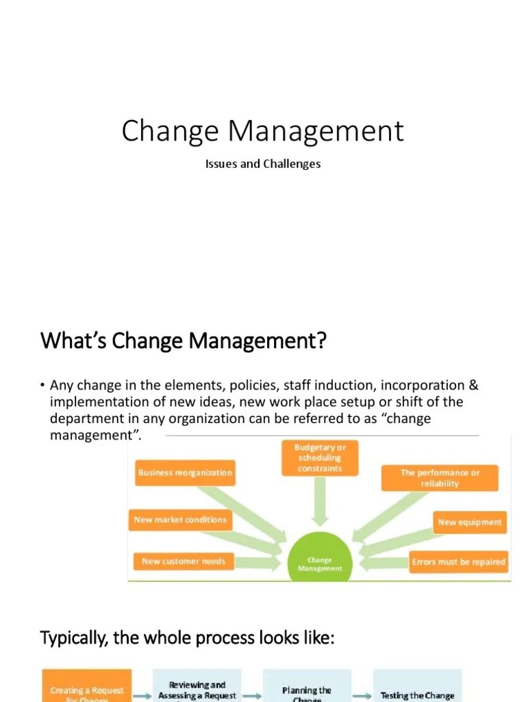 Change Management: Issues And Challenges | PDF | Change Management ...