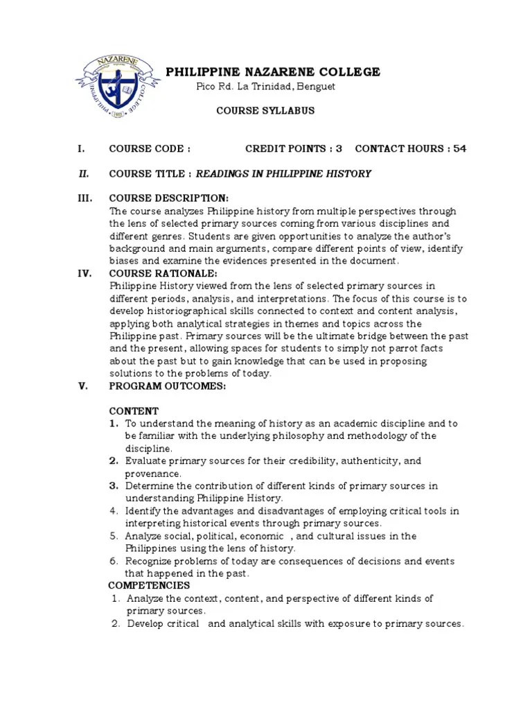 Readings In Philippine History | PDF | Primary Sources | Philippines