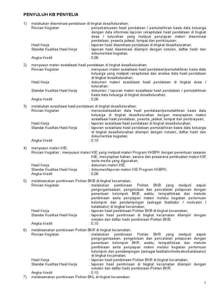 Kamus Uraian Penyelia | PDF