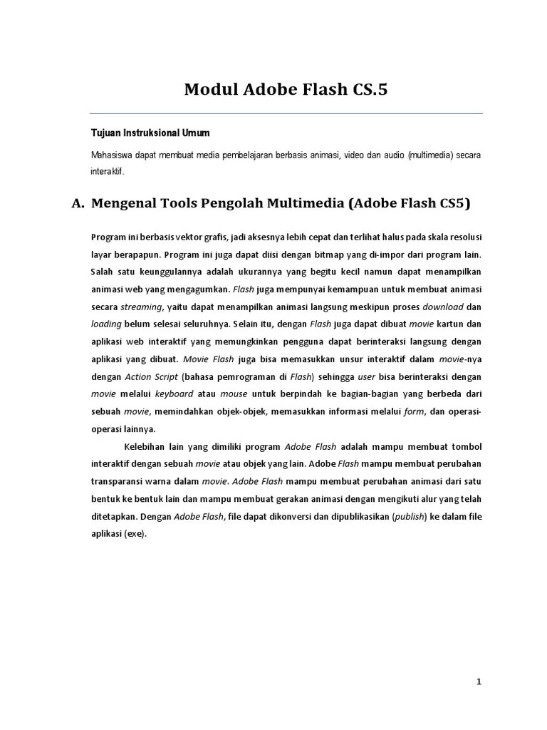 Modul Adobe Flash CS5 | PDF