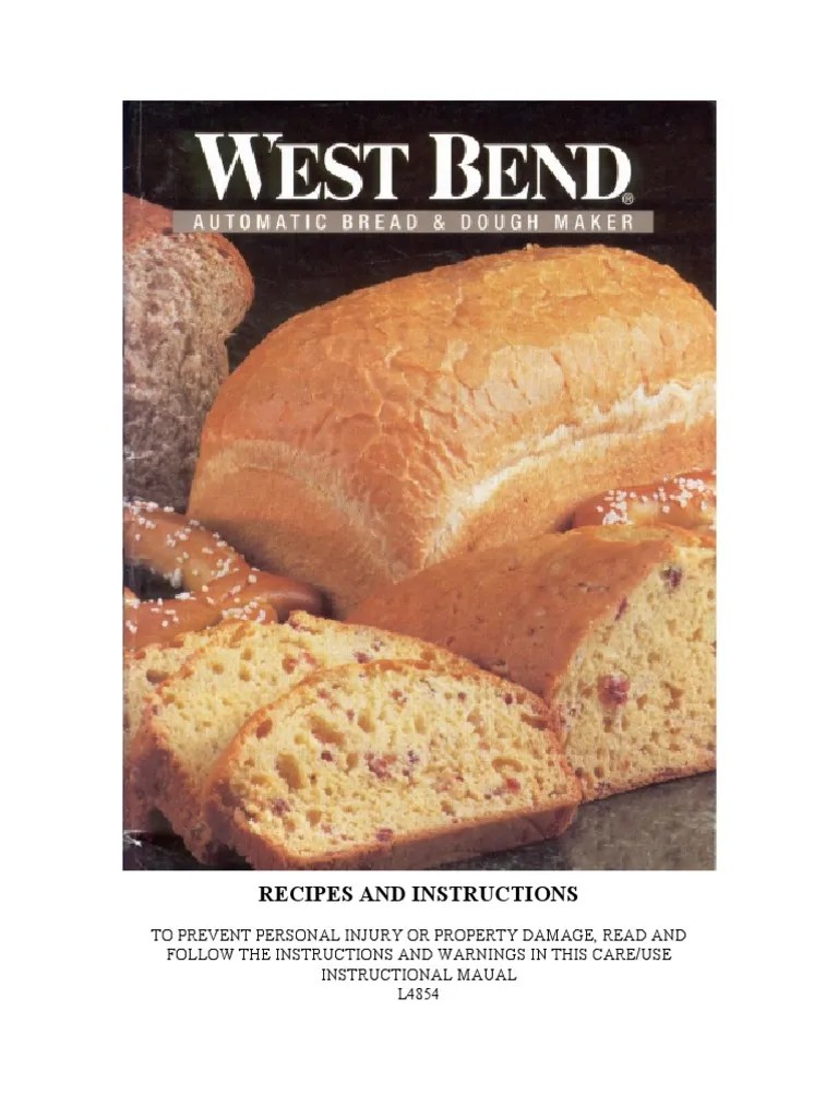 West Bend Bread Maker Manual PDF | PDF | Dough | Flour