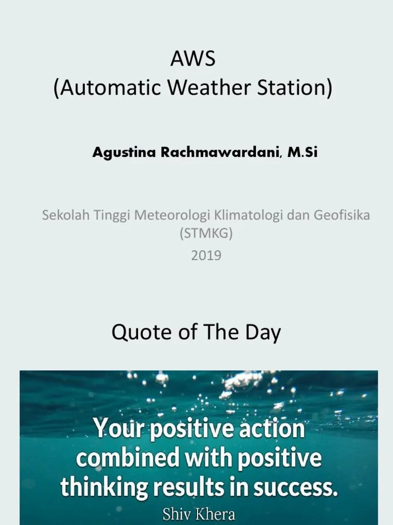 AWS (Automatic Weather Station) | PDF