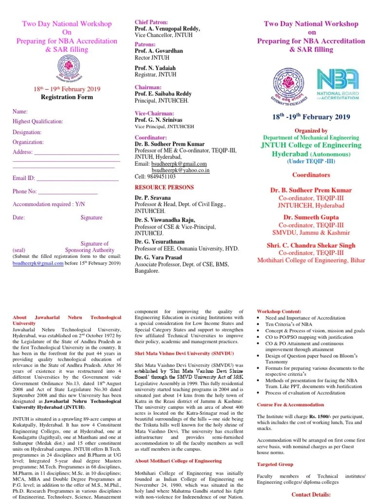 1601 Nba Workshop Brochure Academia Vocational Education