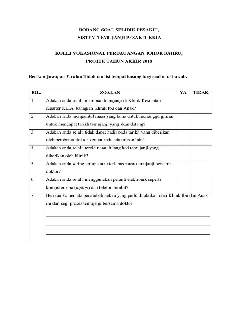 Borang Soal Selidik Solat Pdf 990101-04-5271 PEMBELIAN BARANGAN SECARA ATAS TALIAN OLEH PENDUDUK TAMAN JAYA PADANG TEMU MELAKA.