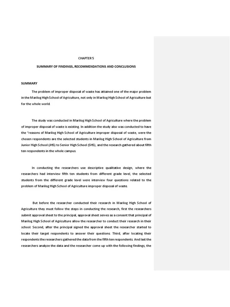 Check spelling or type a new query. Chapter 5 And 6 Grade 11 Research Sample Waste Management Municipal Solid Waste