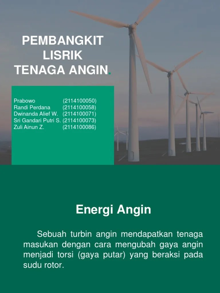Pembangkit Listrik Tenaga Bayu Angin | PDF