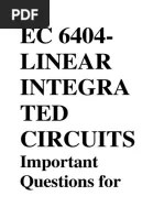 Linear In Integrated Circuit Operational Amplifier