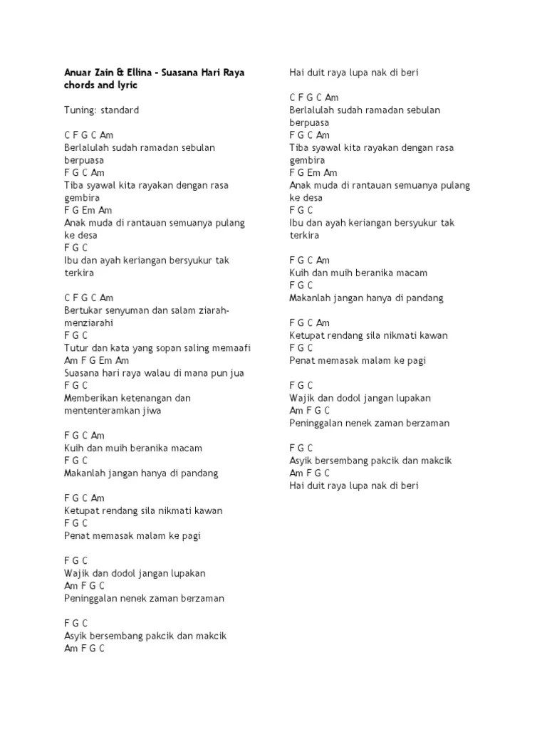 Selamat hari raya guitar chords and tabs by ahmad jais. Lagu Raya 2019widya Pdf