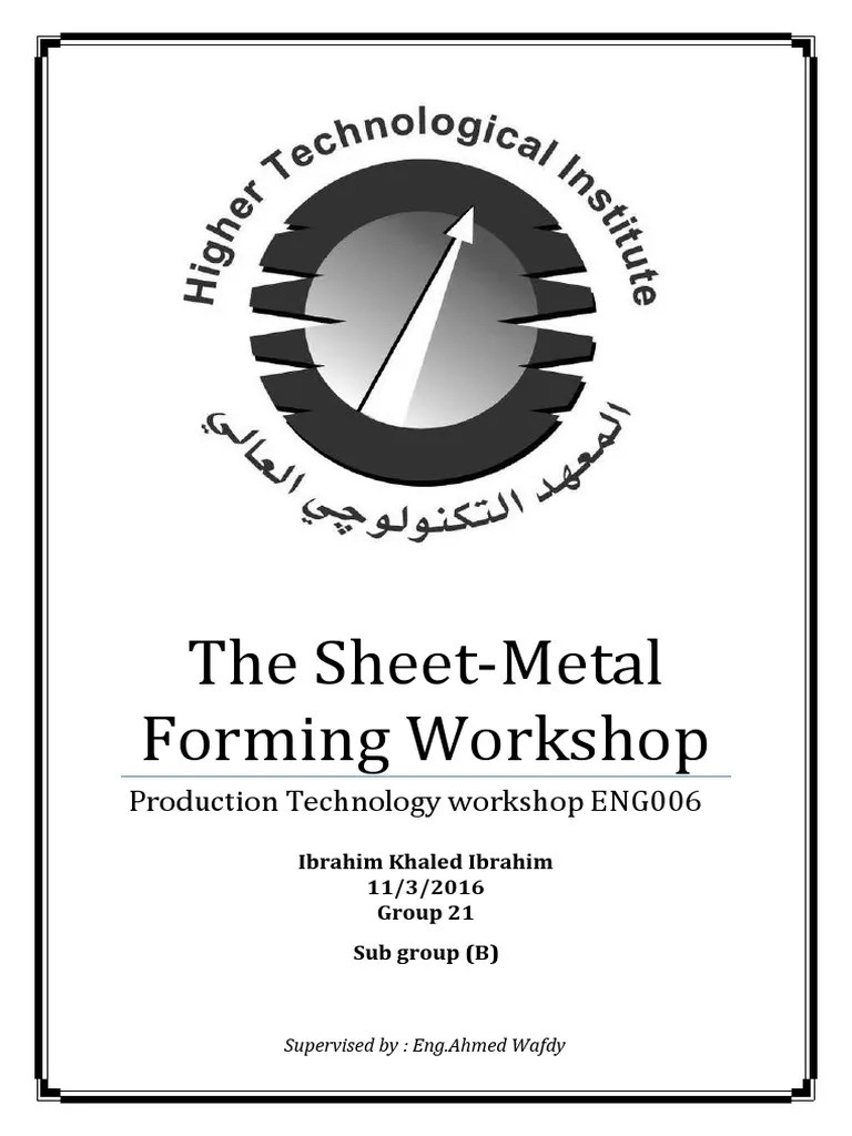 Sheet Metal Forming Workshop | PDF | Sheet Metal | Business Process