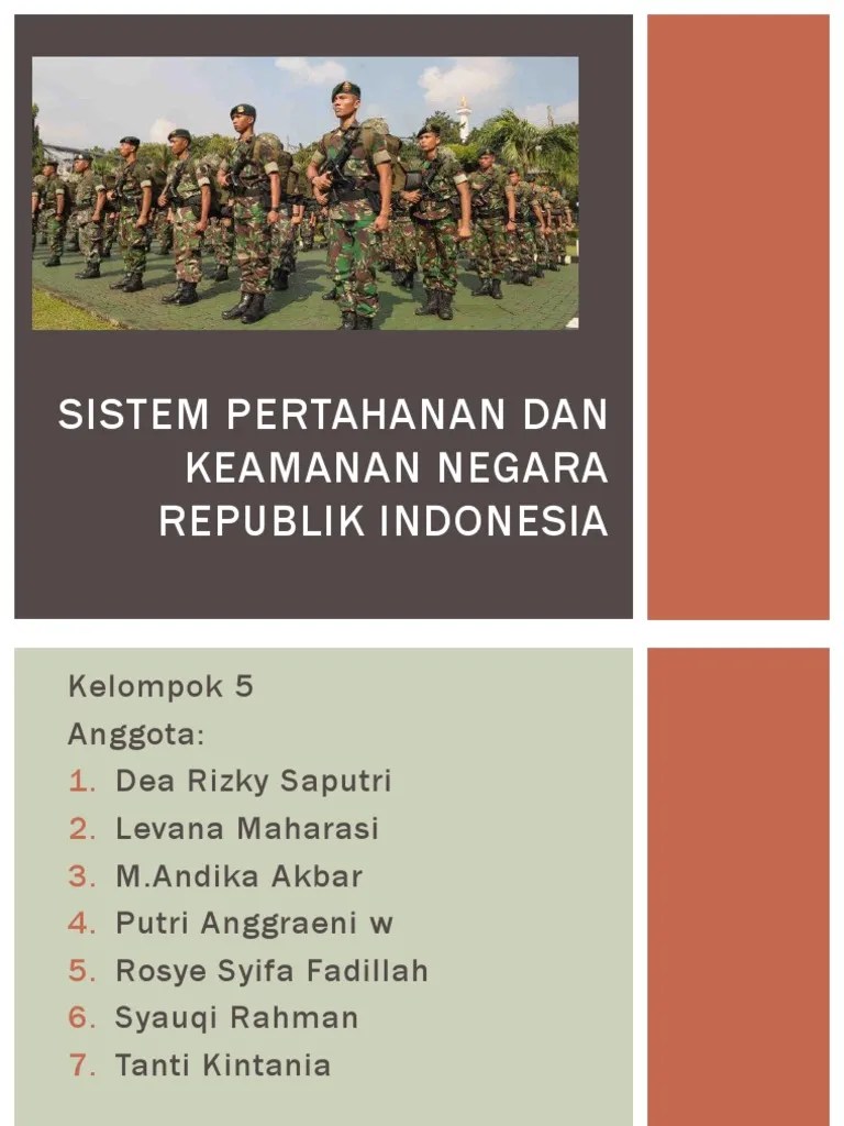 Sistem Pertahanan Dan Keamanan Negara Republik Indonesia | PDF