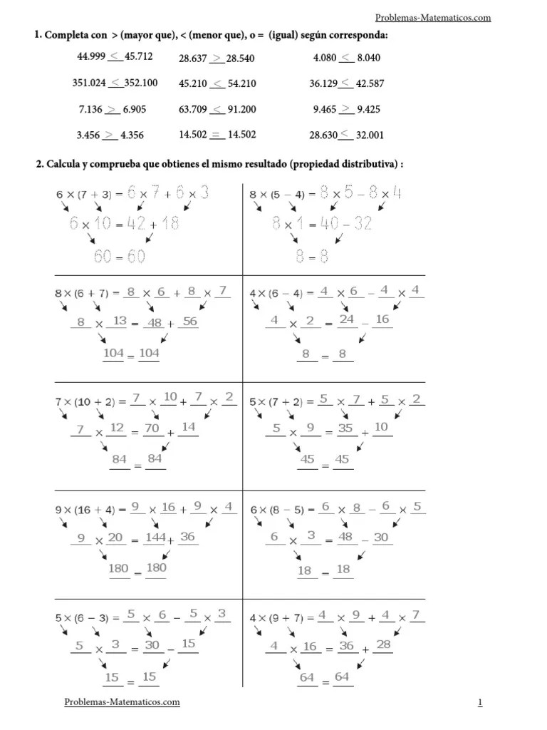Ejercicios Quinto Grado Respuestas PDF | PDF | Enseñanza De Matemática ...