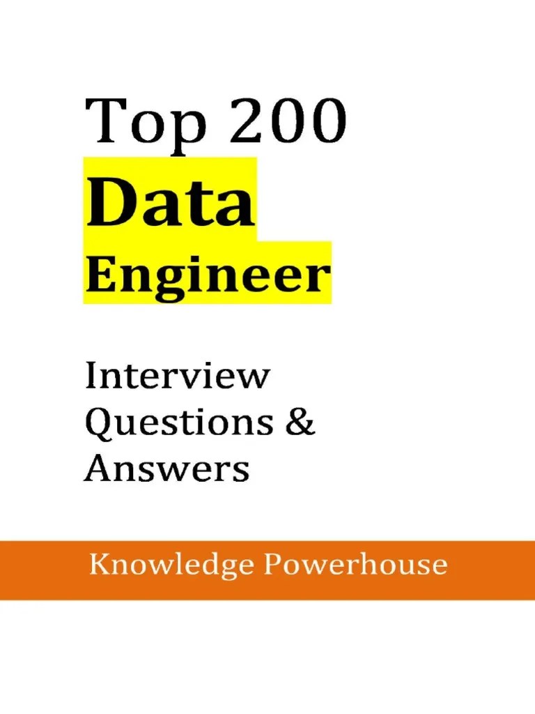 Top 200 Data Engineer Interview Question PDF | PDF | Apache Hadoop ...