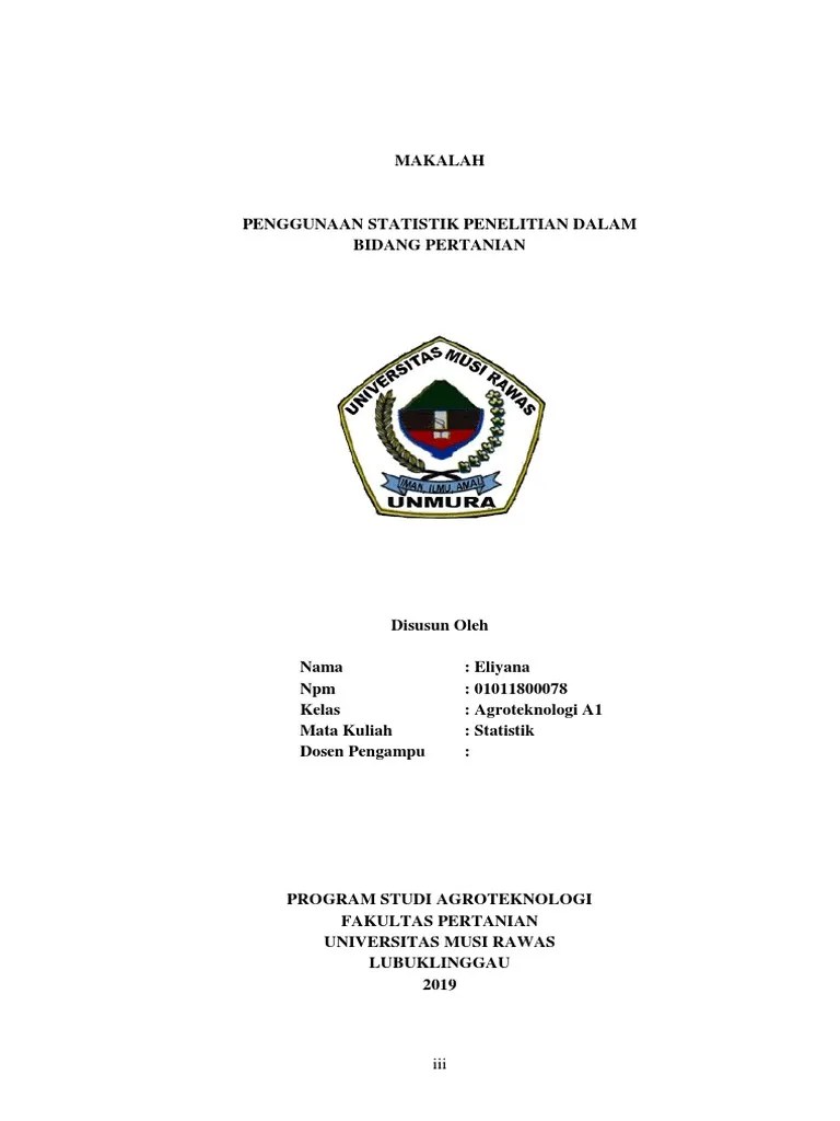 Pengembangan kawasan agribisnis komoditas unggulan berdasarkan keunggulan komparatif yang . Makalah Peran Statistik Bagi Pertanian Pdf
