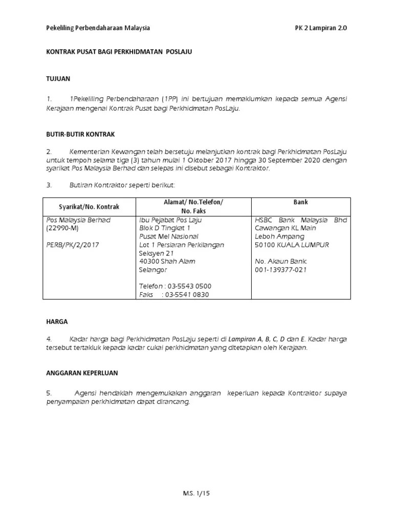 Nama pejabat pos pejabat pos seksyen 16, shah alam alamat no. Pos Laju Final Pdf