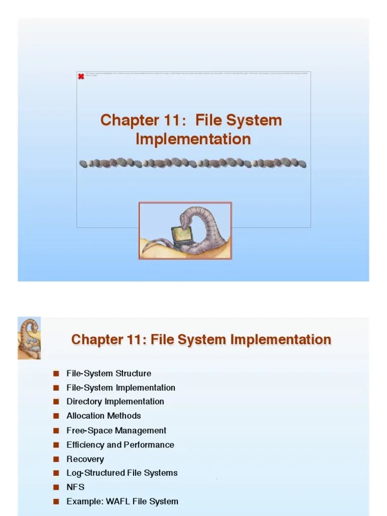 Chapter 11: File System Implementation! | PDF | File System | Cache ...