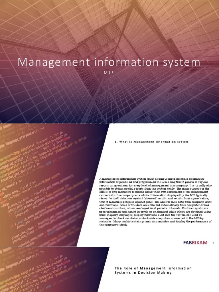 Management Information System | PDF | Management Information System ...