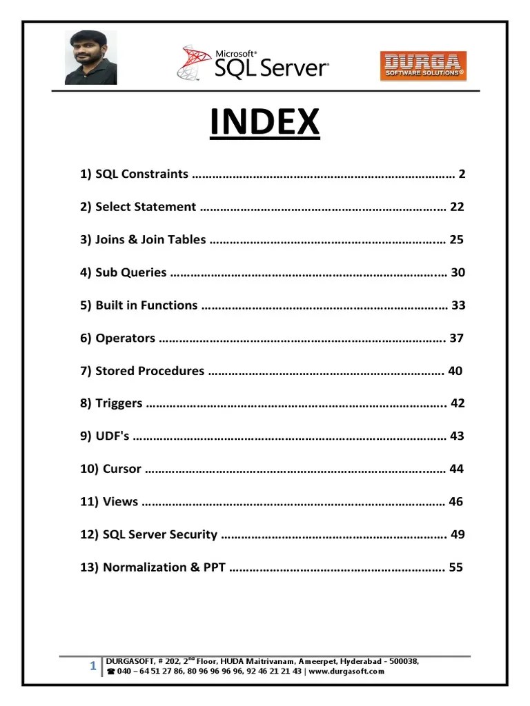 SQL Server Very Good Content | Download Free PDF | Sql | Databases