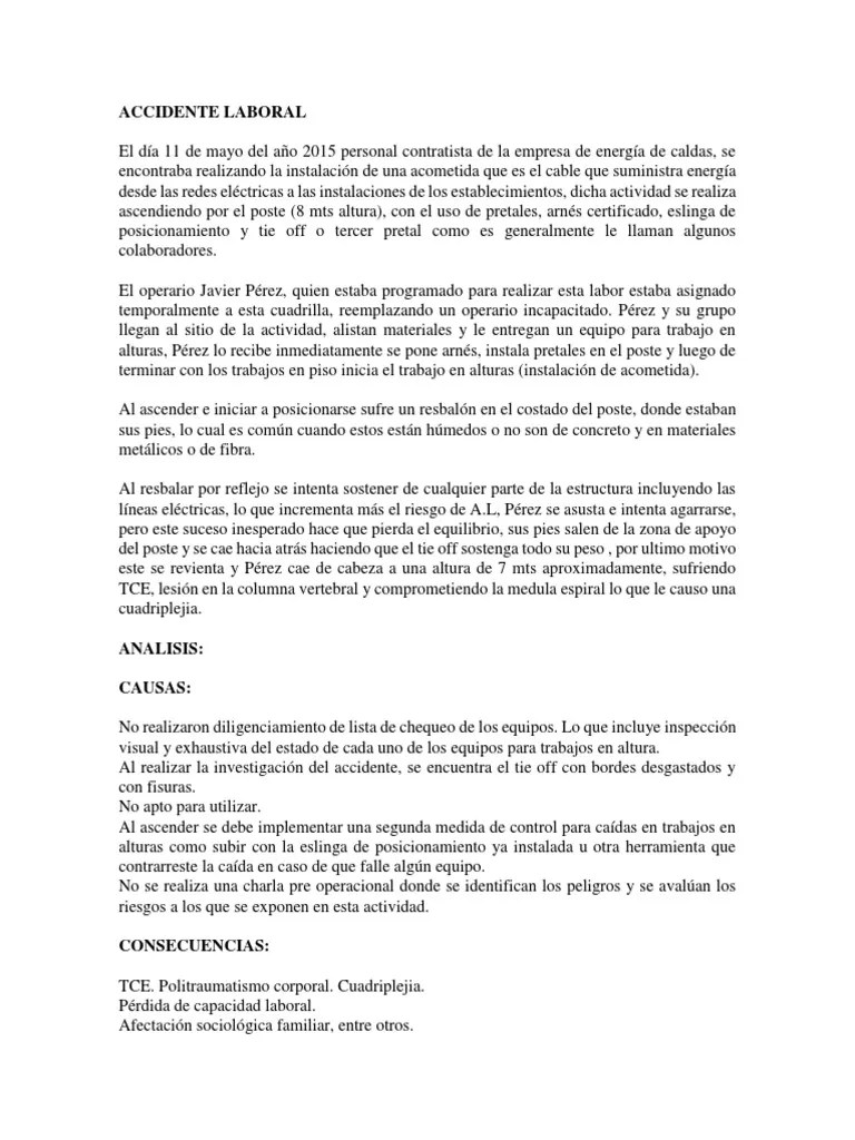 Accidente Laboral | PDF