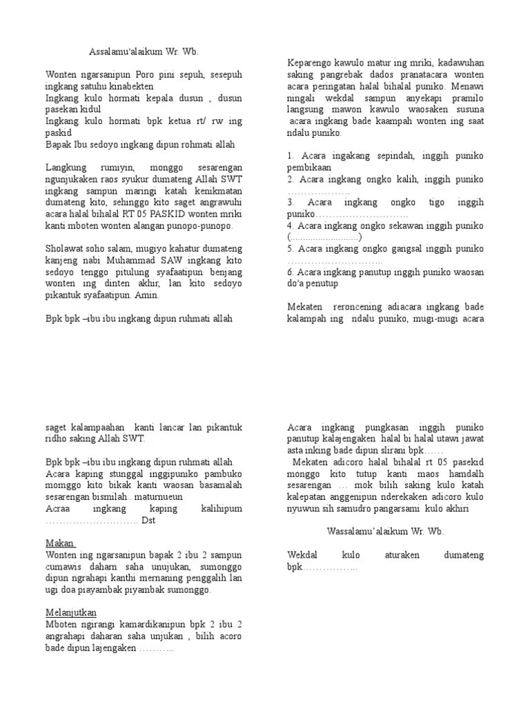 Belajar berpidato secara baik dan benar. Contoh Teks Pembawa Acara Bahasa Jawa Sekali