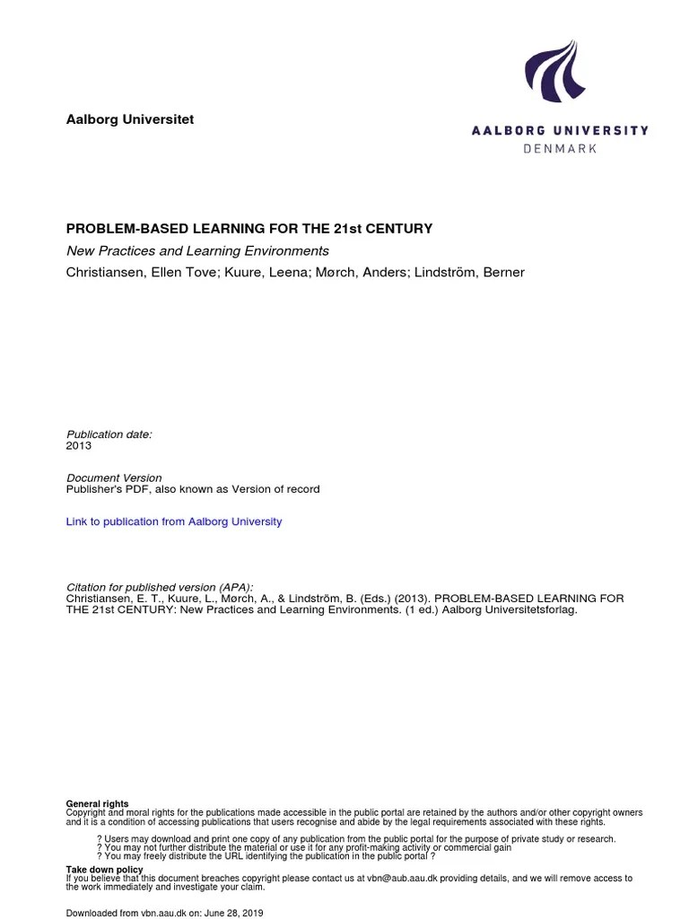 Problem Based Learning For The 21st Century Web | PDF | Learning | Cognition