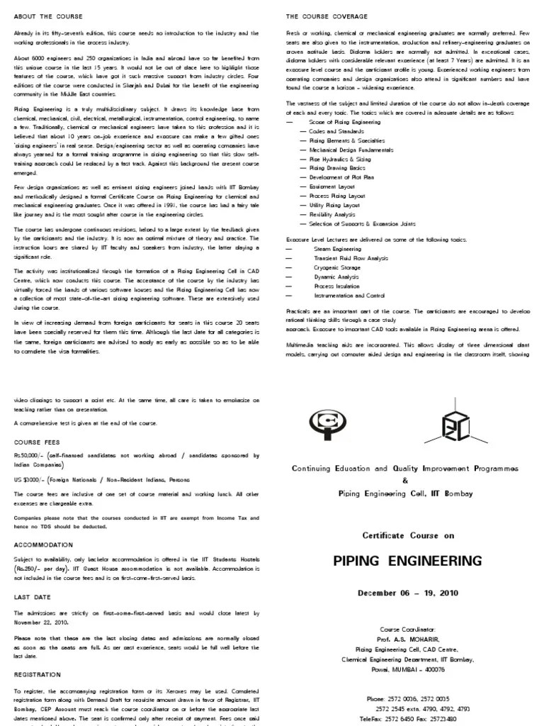 Piping Engineering | PDF | Engineer | Engineering
