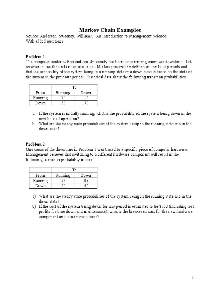 Markov Chain | PDF | Markov Chain | Business