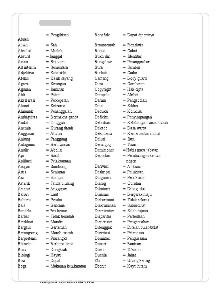 Bank Sinonim Antonim | PDF