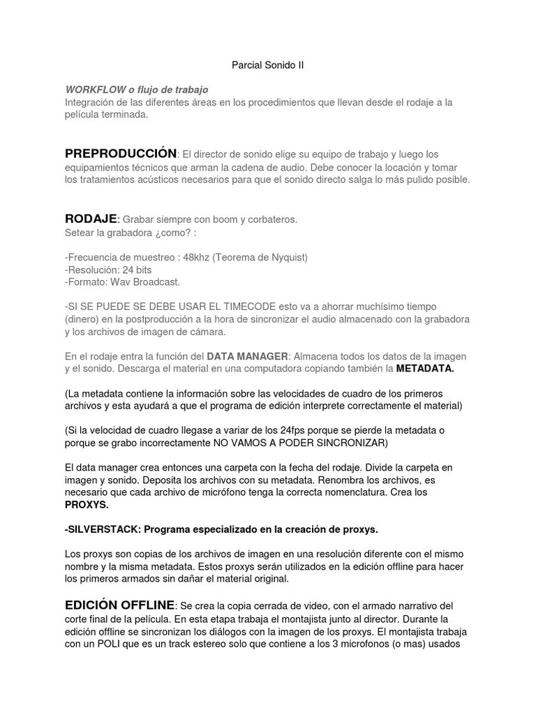 Parcial Sonido II | PDF | Archivo De Computadora | Tecnología De Medios