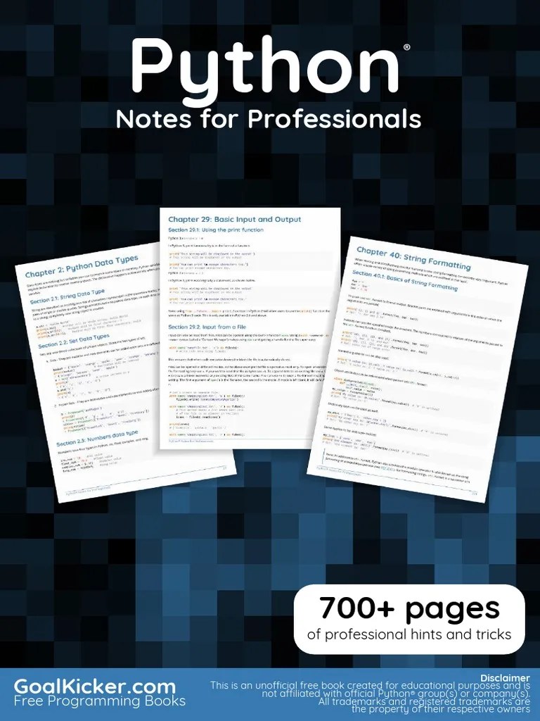 Python - Notes For Professionals | PDF | Parameter (Computer ...