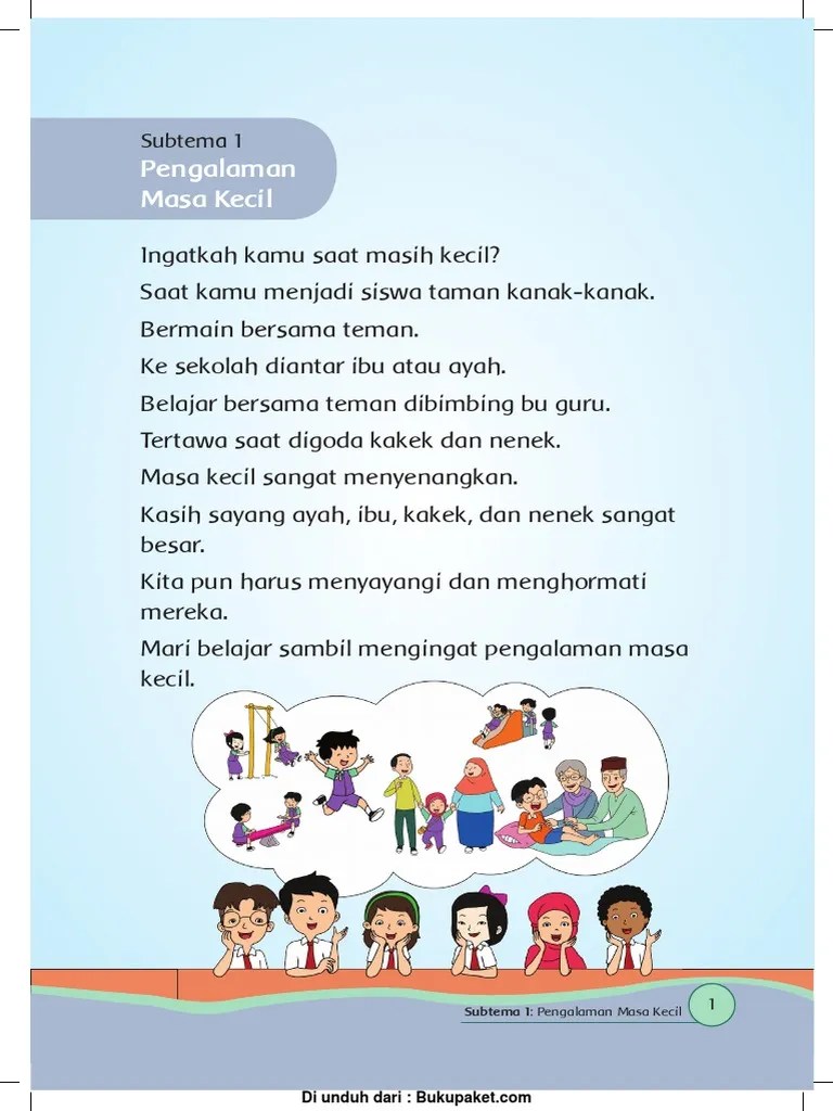 Contoh Pengalaman Masa Kecil