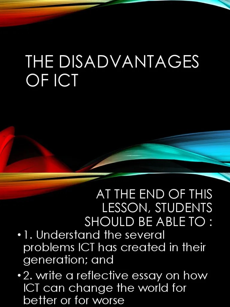 The Disadvantages Of Ict | PDF | Copyright Infringement | Cybercrime