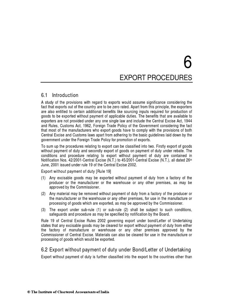 Export Procedure | PDF | Customs | Excise